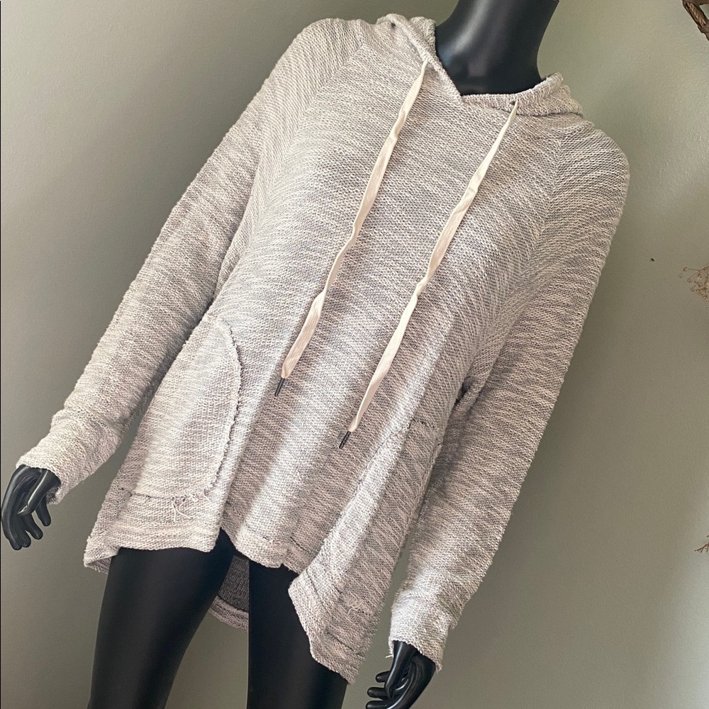 Altar'd State Distressed Comfortable Knit Sweater Hoodie